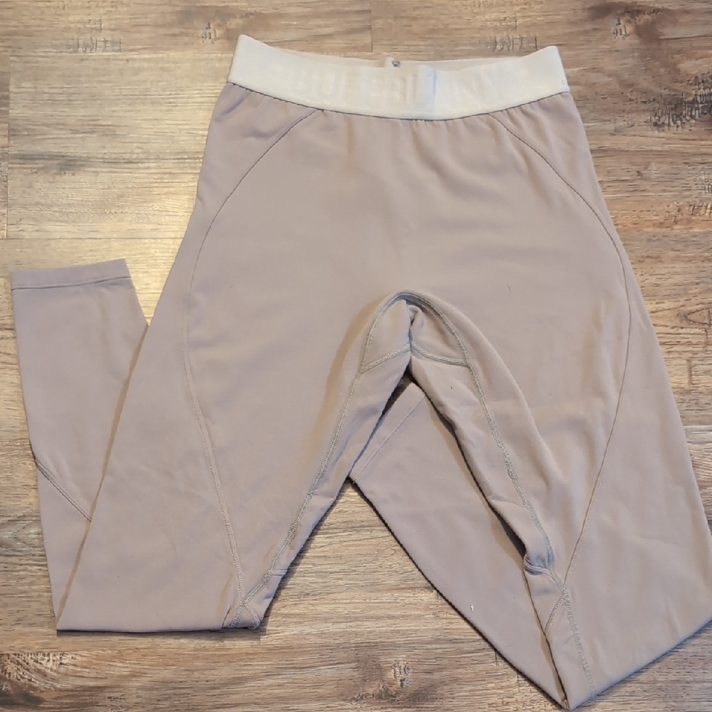 BuffBunny Women's Taupe High-Rise Front Seamless Leggings - Medium